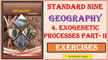 class 9th, geography | chapter 4 Exogenetic processes part 2 questions and answers| Exercise Class 9