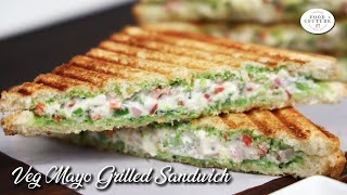 Dhaba style Vegetable Mayonnaise Sandwich easily