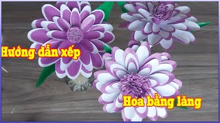Yêu thủ công - Hướng dẫn xếp hoa bằng lăng tím cực đẹp - Tâm Hoa Giấy