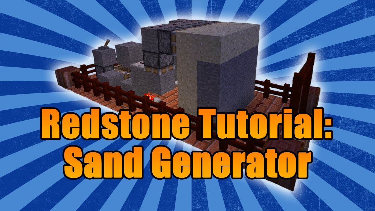 KoeddkHD || Redstone Tutorial: Sand Generator [FUNGERE IKKE MERE] - YouTube