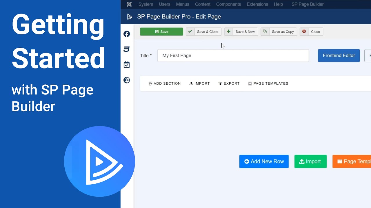 SP Page Builder Tutorial: How to Create a New Page