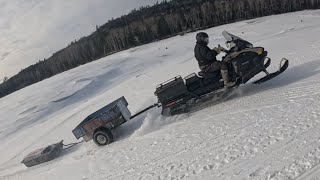 Crazy winter and trappers camp roof damage.