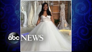 Bride gets dream wedding dress after gown was destroyed in Hurricane Harvey