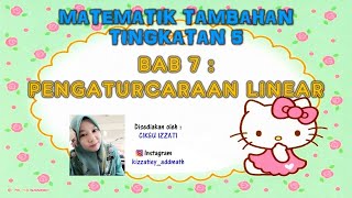 Bab 7  Pengaturcaraan Linear mt T5  Kssm