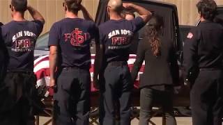 Procession escorts body of Oakland Firefighter