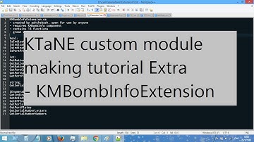 KTaNE custom module making tutorial Extra - KMBombInfoExtension