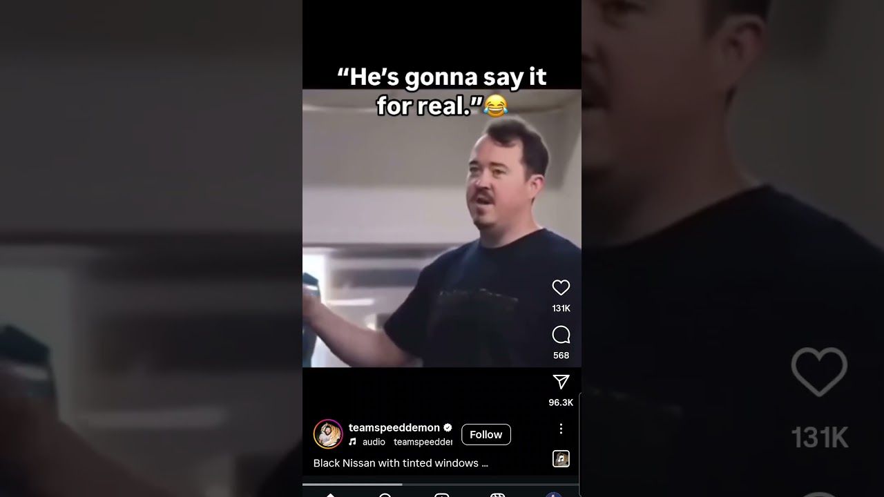 He's gonna say it for real..