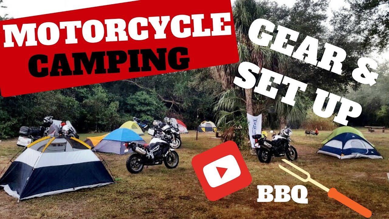 Motorcycle Camping Gear Setup & BBQ Adventure YouTube