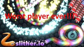 worst player ever! slither.io