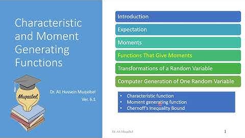 3.3 Characteristic and Moment Generating  Functions