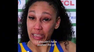 Kamilla Cardoso Reacts To EJECTION After SHOVING Satou Sabally While Trying To Qualify For Olympics
