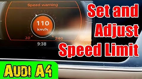 🛑 Set and Adjust Speed Limit on Audi A4 | 2012-2016 Models