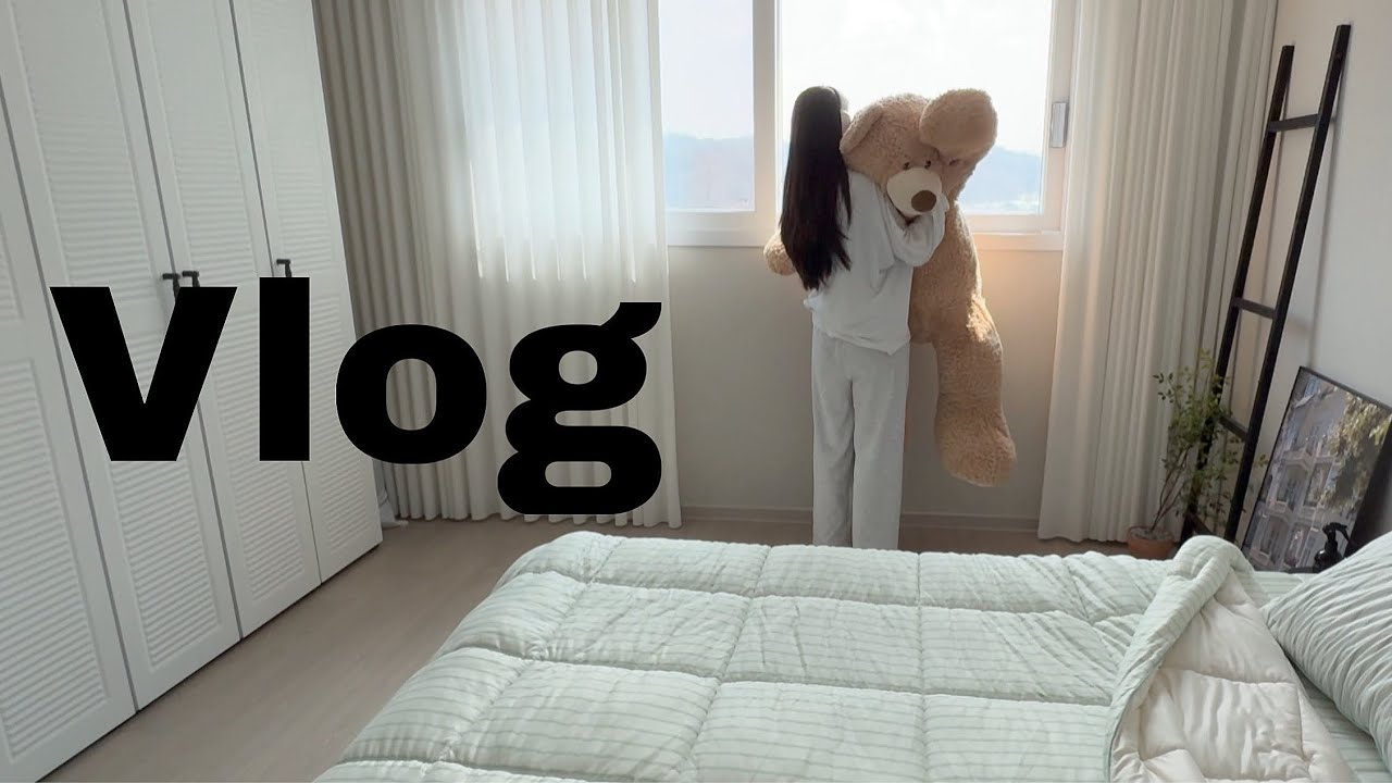 vlog⋆。테무깡📦 봄맞이 이불교체, 폭싹 정주행 노티드도넛 🍩 겉절이대량생산하고 짜파게티해먹는 일상vlog