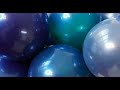 Double stuffing balloons: matte blues and glass finish blues