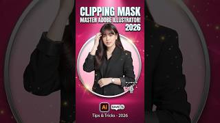 Create Clipping Mask in Illustrator in 30 Seconds! #ytshorts #ai #tutorial #design design #shorts