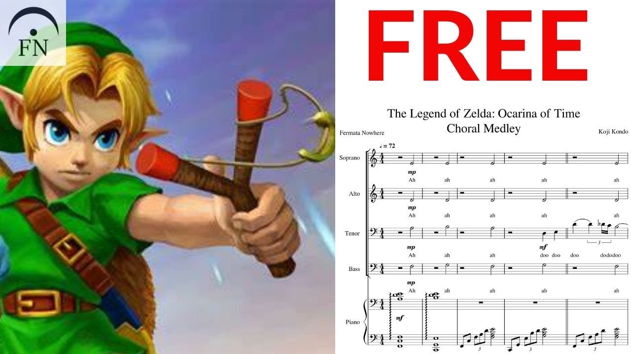 Zelda Ocarina of Time FREE Choral Medley (Teaser w/ sheet music) YouTube