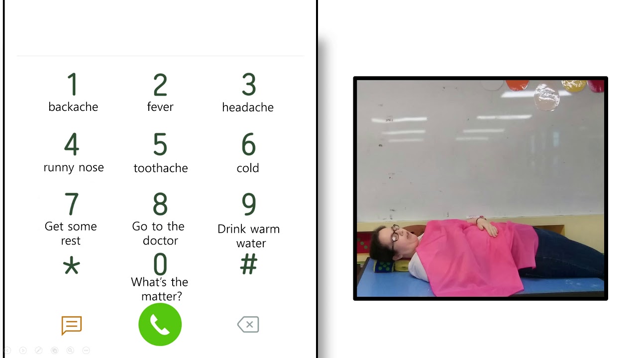 [초등영어] 12. I have a headache. symptoms. Phone number game. YouTube