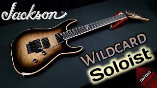 Jackson Limited Edition Wildcard Series Soloist SL2FM Transparent Black Burst guitar close up video