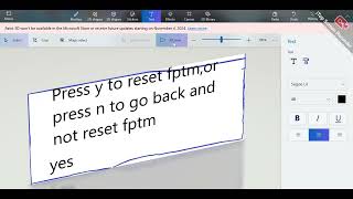How to bypass Press y to reset ftpm or press n to go back and save your work