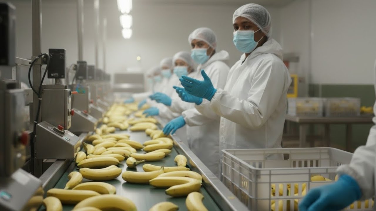 How Overripe Bananas Become Perfect Paste in Giant Factories
