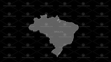 Brazil animated map with alpha channel.