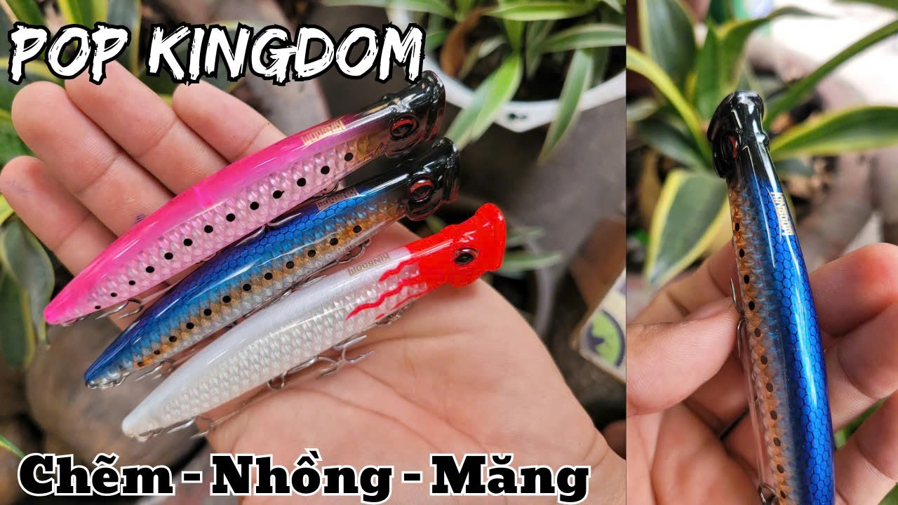 Mồi câu cá Chẽm, câu cá Măng,Nhồng | Pop Kingdom Siêu Nhạy Cá | Đồ Câu Cá T3 |