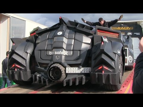 Loading The Team Galag Batmobile + Mercedes AMG GT3 On A Trailer!!