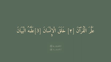 سورة الرحمن { ١-١٢ }                                          القارئ | ياسر الدوسري