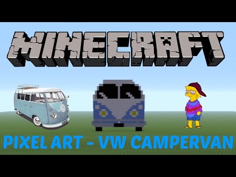 Minecraft Pixel Art Tutorial - How To Make A VW Campervan