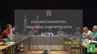 Záznam zasadnutia obecného zastupiteľstva Kúty 12/06/2023