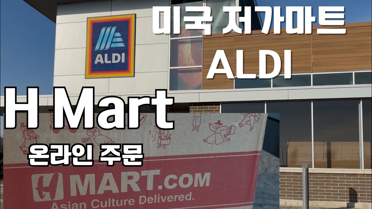 미국🇺🇸저가 마트 Aldi에서 장보기 & H 마트 온라인 주문  언박싱 | 정말 장만 봤읍니다..🛒🙃 