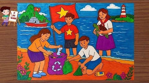 Vẽ tranh Đan Mạch trong mắt em - chủ đề sống xanh năm 2025 | Vẽ tranh bảo vệ môi trường sống