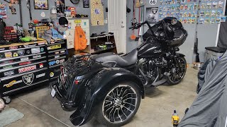 2023 Harley davidson Road Glide 3(RG3 trike vivid black w/blk out)custom Paul Yaffe extended fenders