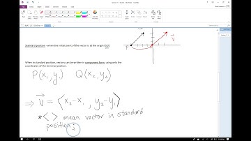 MAT 273 13.1 Vectors in the Plane (Part 1)