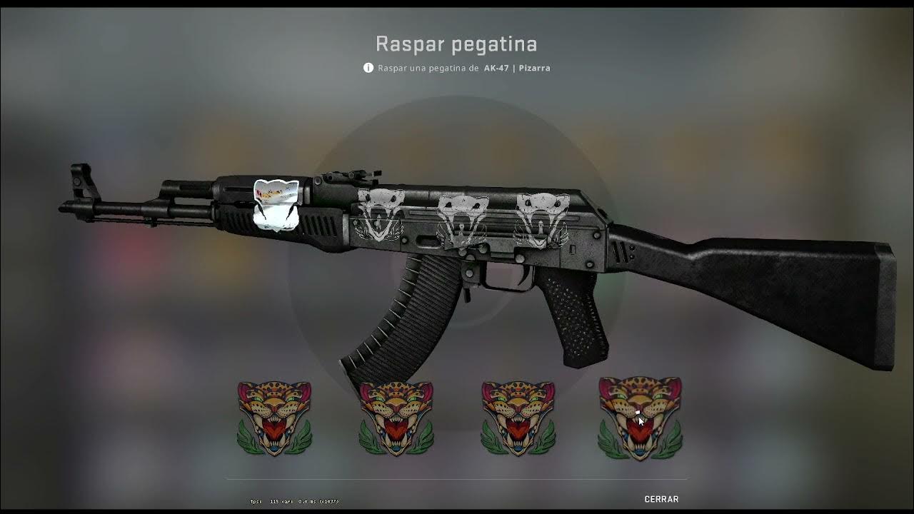 CSGO AK47 SLATE Scraping 4 Stickers Broken Fang YouTube