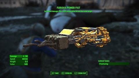 Fallout 4 Swan Location Rare Legendary Furious Power Fist Weapon Location