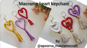 💓Macrame heart keychain #macrame #apoorva_macramecraft #heartkeychain