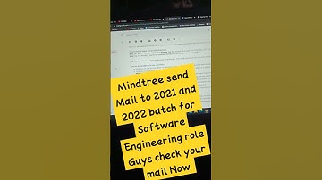 Mindtree Send a mail to students Guys @OnlineCareerportal