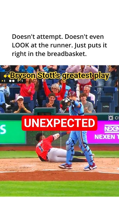 Bryson Stott Right to the Breadbasket #baseball - YouTube