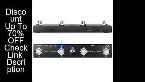 M-vave Chocolate Plus Programmable MIDI Controller 4 Buttons Footswitch Supports USB MIDI  and Host