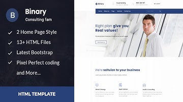 Binary - Business Consulting and Professional Services HTML Template | Themeforest Website
