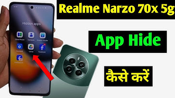 Realme Narzo 70x 5g me app hide kaise karen | how to hide apps in Realme Narzo 70x 5g