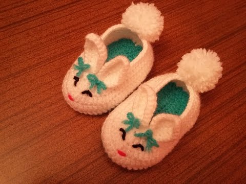 Örgü Bebek Patiği Nasıl Yapılır ? Crochet Baby Bunny Slippers