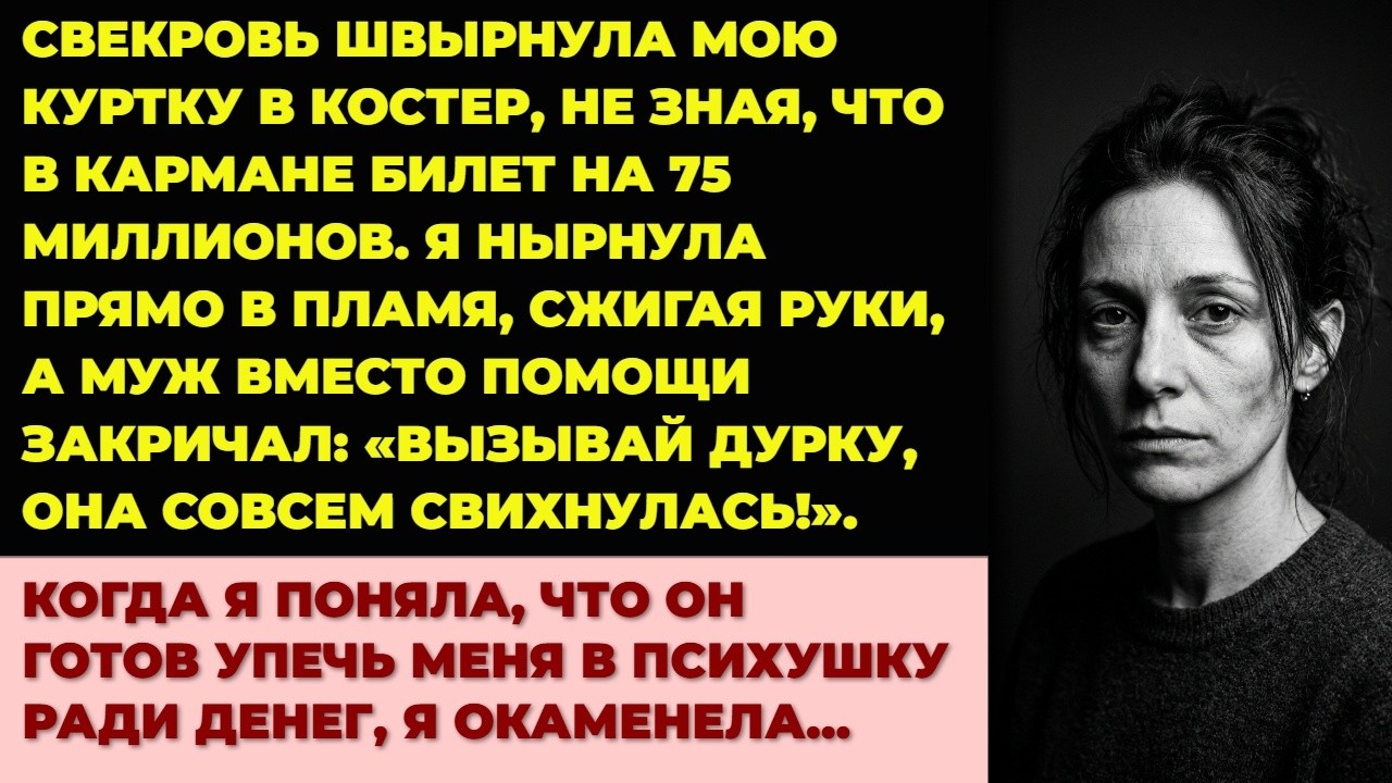 Я нырнула в костер за 75 млн — муж вызвал санитаров. Но они жестоко за это поплатятся…