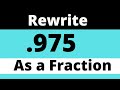 Converting Decimals to Fractions
