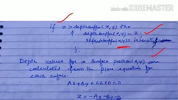 Z buffer / depth comparison/depth buffer method  - lecture 60/computer graphics
