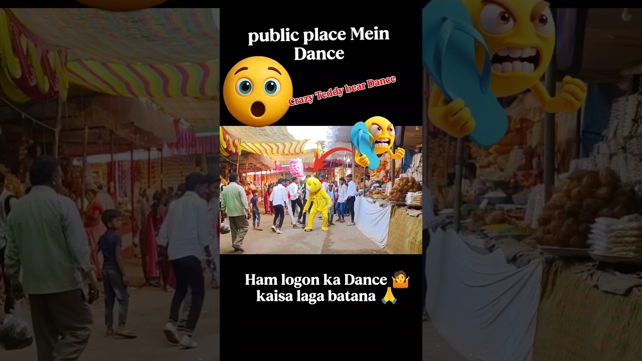 Funny dance Teddy bear 🧸 public reaction 