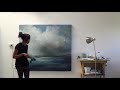 Artist Melanie McCollin-Walker painting Adrift