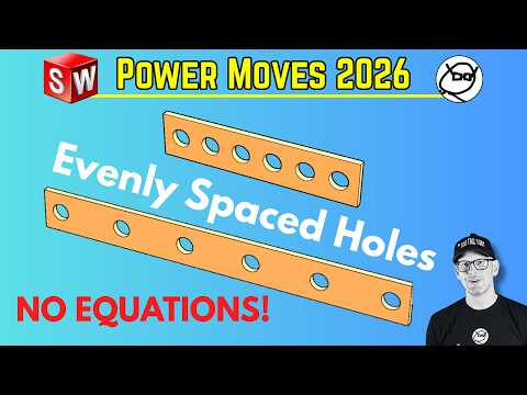 How to EQUALLY Space Patterns in SOLIDWORKS (No Math Required!)