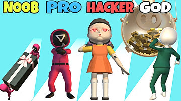 NOOB vs PRO vs HACKER vs GOD in Squid Game Challenge